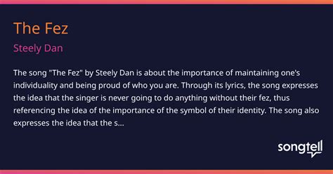 the fez lyrics|steely dan fez lyrics meaning.